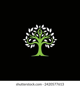 Plantilla de logotipo de la compañía de árbol abstracto
