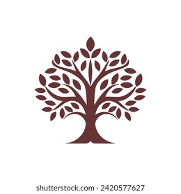 Abstract tree company logo template
