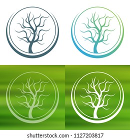Abstract tree concept logo.