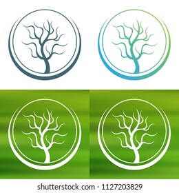 Abstract tree concept logo.