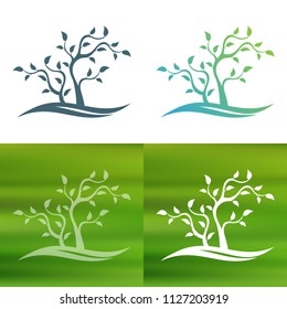 Abstract tree concept logo.