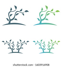Abstract tree concept logo. Plant vector symbol.