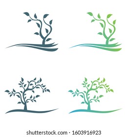 Abstract tree concept logo. Plant vector symbol.