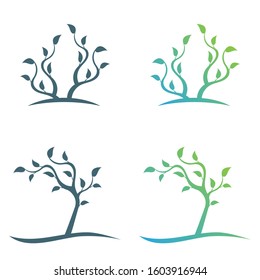 Abstract tree concept logo. Plant vector symbol.