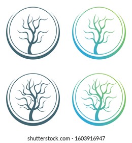 Abstract tree concept logo. Plant vector symbol.