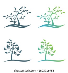 Abstract tree concept logo. Plant vector symbol.