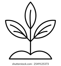 Árvore abstrata em estilo de desenho artístico de linha contínua. Esboço linear preto minimalista isolado no fundo branco. Ilustração vetorial. 