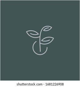abstract tree creative logo design