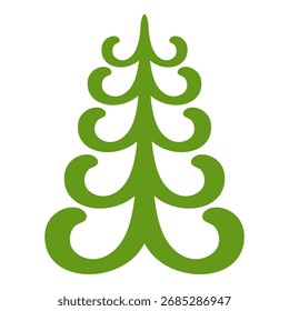 Árvore abstrata com a ilustração Curvy Branches