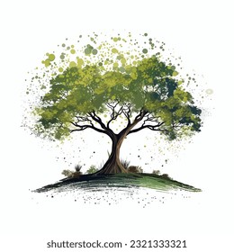 Abstract Tree Design Element on white background