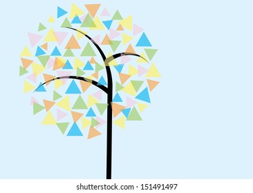 Abstract Tree Design. Vector
