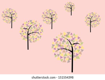 Abstract Tree Design. Vector 