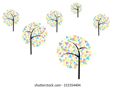 Abstract Tree Design. Vector 