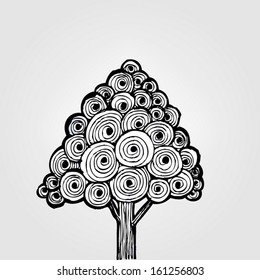 Abstract tree design in  Vector Illustration.