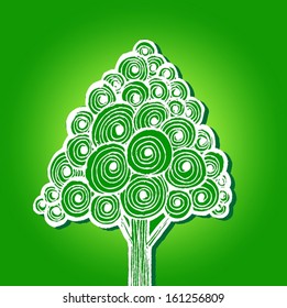 Abstract tree design in  Vector Illustration.