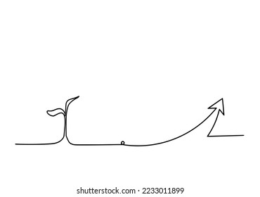 Abstract tree with direction as line drawing on the white background. Vector