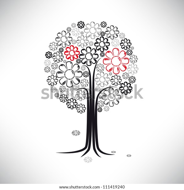 Abstract Tree Drawing Stock Vector (Royalty Free) 111419240