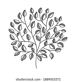 abstract tree emblem. elegant element on white background