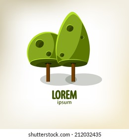 Abstract tree. Flat design icon