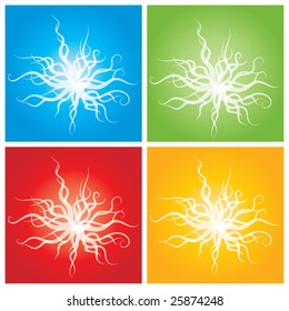 Abstract tree with four season background