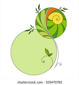 Abstract tree with frame for text