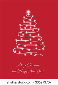 abstract tree with a garland
