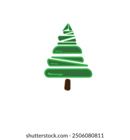 Árbol Abstractas con formas geométricas Vector de ilustración