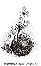 Abstract tree grunge background, vector illustration series.