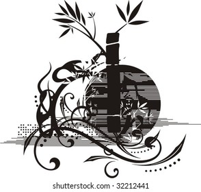 Abstract tree grunge background, vector illustration series.