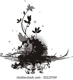 Abstract tree grunge background, vector illustration series.