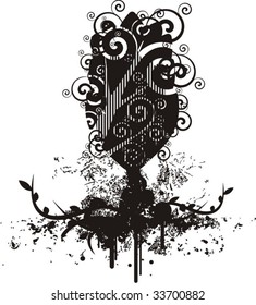 Abstract tree grunge background, vector illustration series.