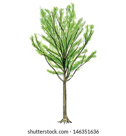 The abstract of Tree - Hand Drawn vector