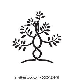 abstract tree icon, bonsai vector