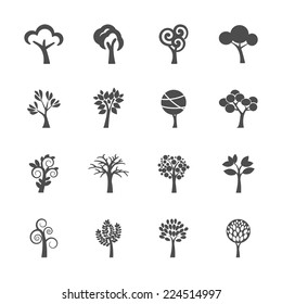Abstract Tree Icon Set, Vector Eps10.