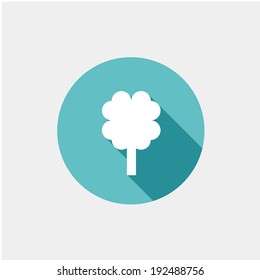 abstract tree icon vector illustration. Flat design style