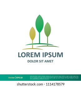 Abstract Tree Icon Vector Logo Template