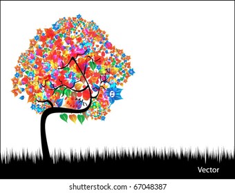 abstract tree illustration