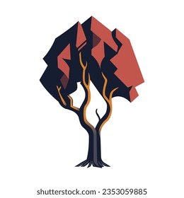 Abstract tree image. illustrator vector.