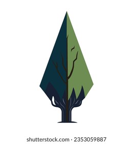 Abstract tree image. illustrator vector.