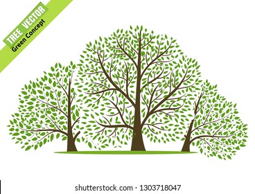 abstract tree isolated on white background.