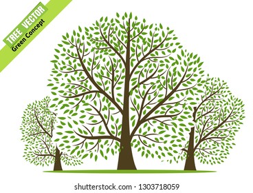 abstract tree isolated on white background.
