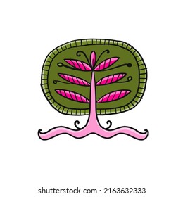 Árbol abstracto aislado en fondo blanco. Arte conceptual para tu diseño