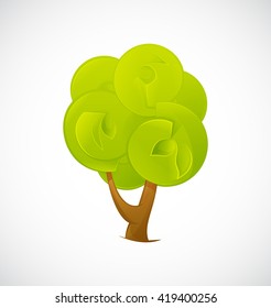 Abstract Tree  isolated on a white background
