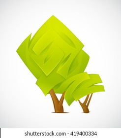 Abstract Tree  isolated on a white background