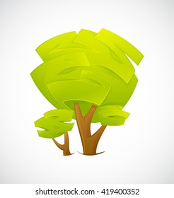 Abstract Tree  isolated on a white background