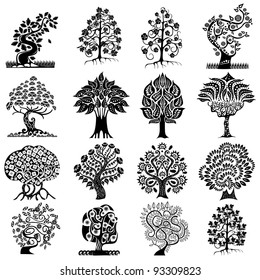 abstract tree isolated silhouette