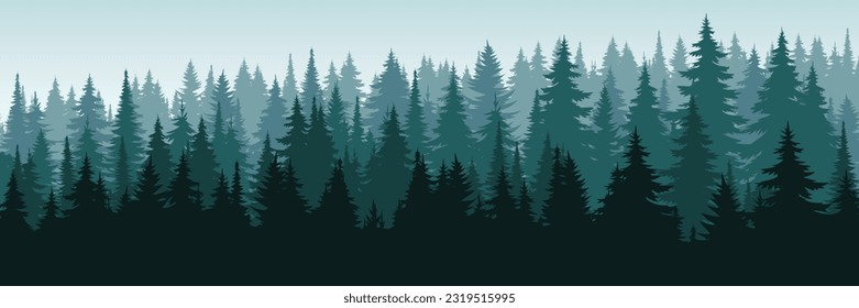 Abstract tree landscape background. Forest panorama landscape background