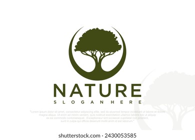 Abstract Tree of life logo . Botanical plant nature symbols . Vector illustration .