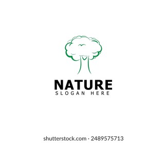 Abstract Tree of life logo icons. Eco nature symbols.