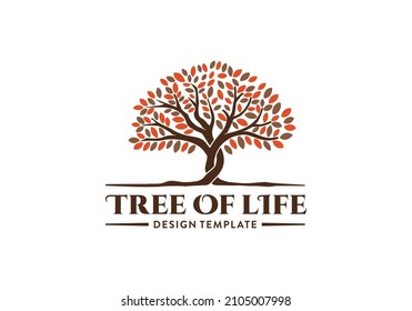 Abstract tree, tree of life logo illustration design template inspiration